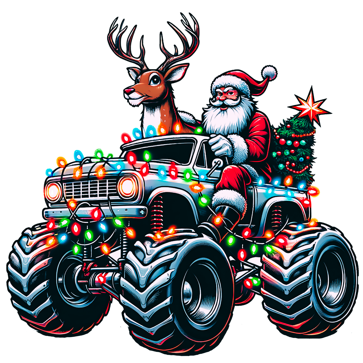 Trucking With Santa Short Sleeve T-Shirt