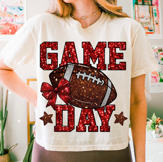 Game Day -Red Short Sleeve T-Shirt
