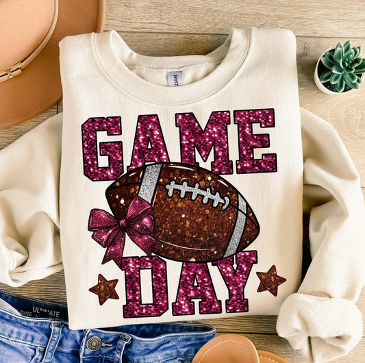 Game Day -Burgundy Short Sleeve T-Shirt