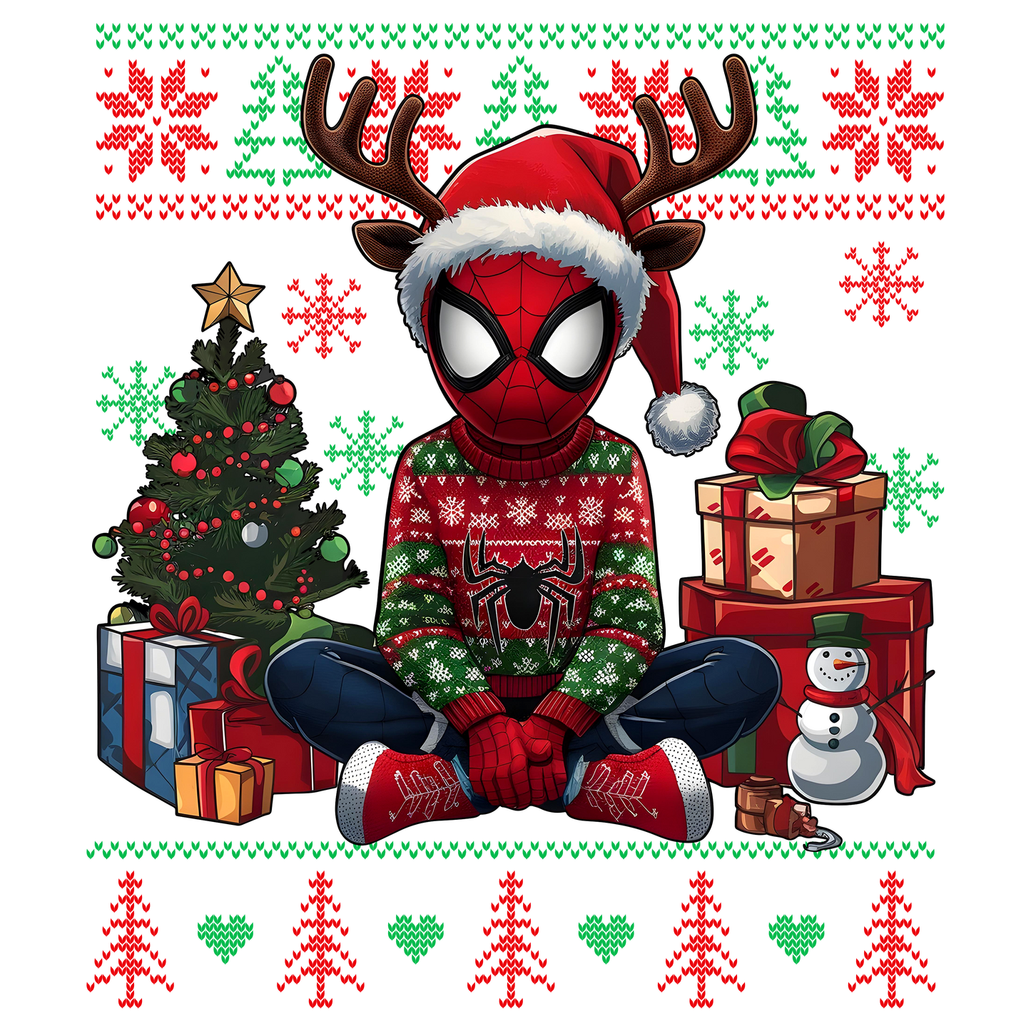 Christmas With Spidey Short Sleeve T-Shirt